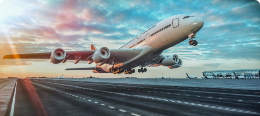 Cloud DevOps process represented by a plane takeoff