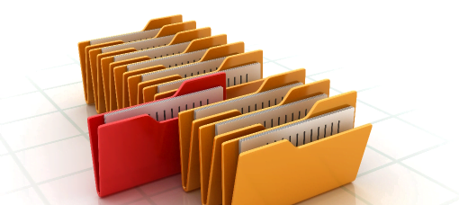 File folders demonstrating structured data strategy